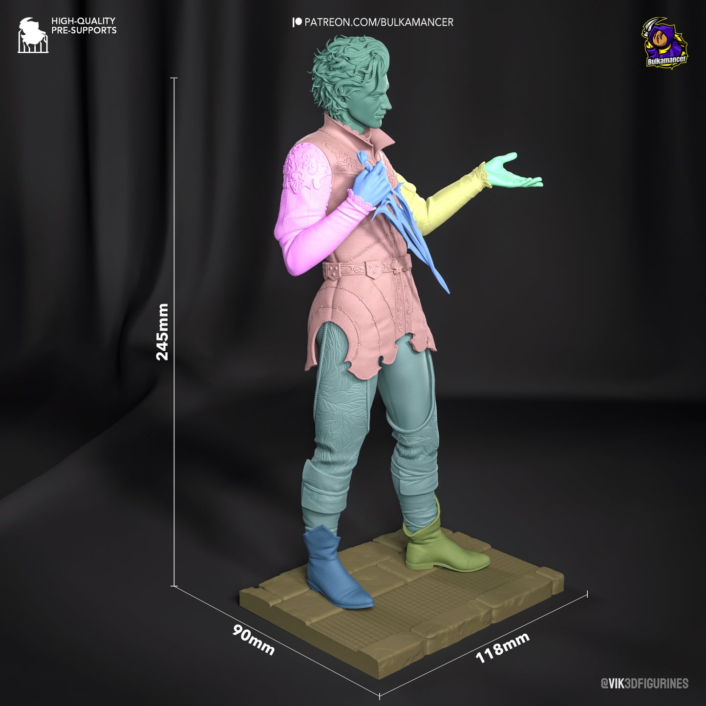 Astarion  | Resin Model or Bust Kit | DIY Baldur's Gate 3 Vampire Spawn