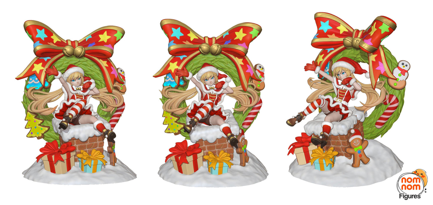 Bella Bells | Resin Model or Bust Kit | DIY Christmas Elf in Wreath