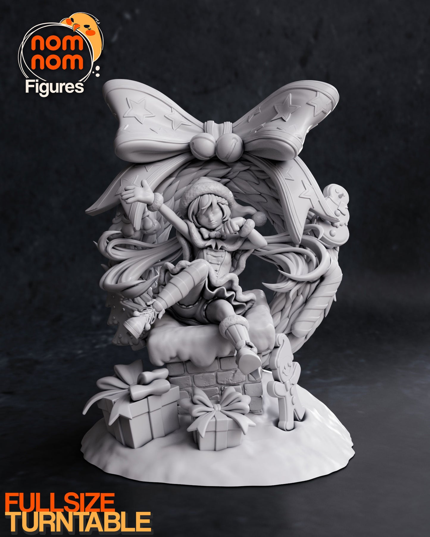 Bella Bells | Resin Model or Bust Kit | DIY Christmas Elf in Wreath