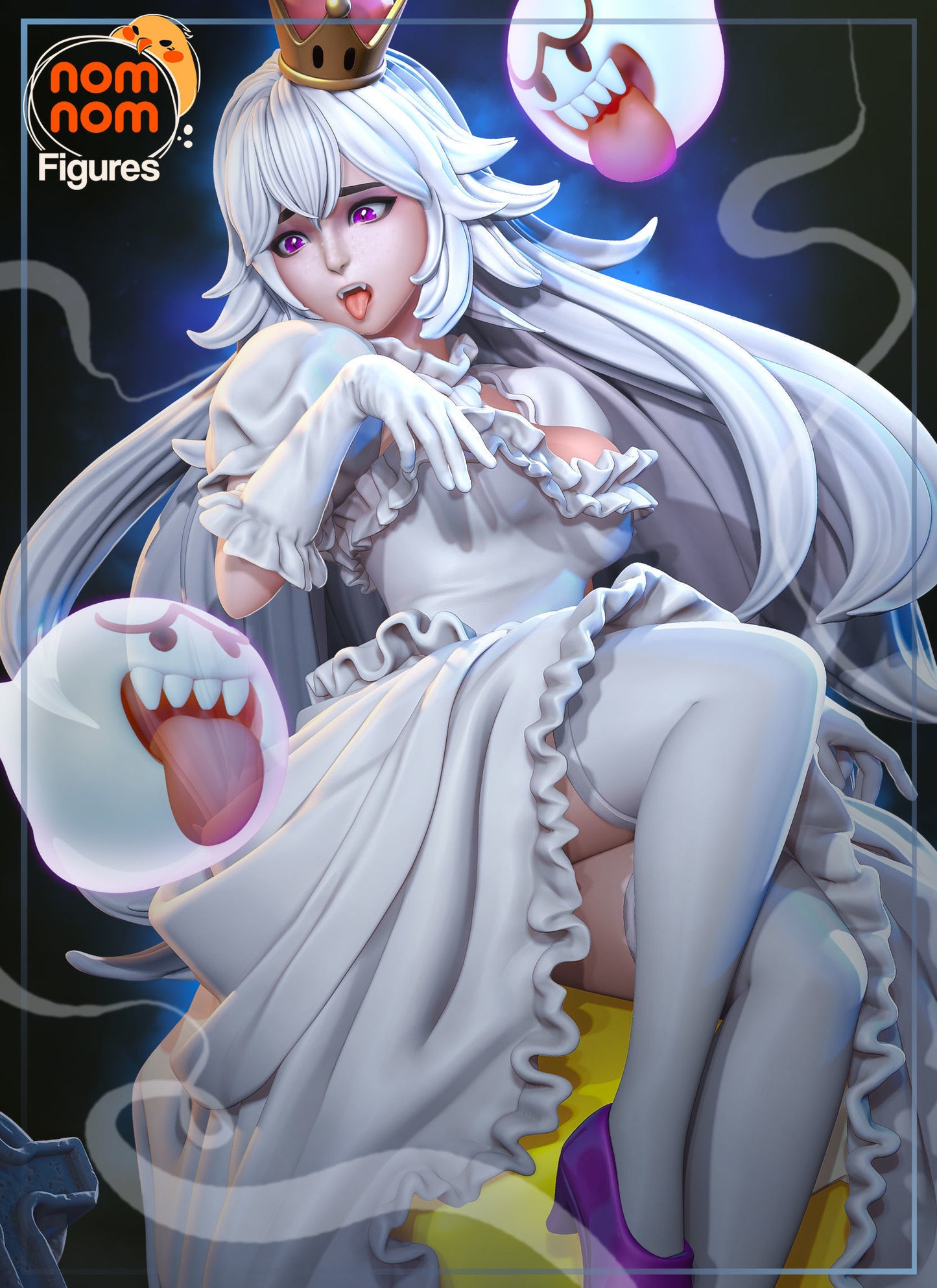 Booette | 7.5-Inch Resin Model Kit | DIY Super Mario Crown Ghost