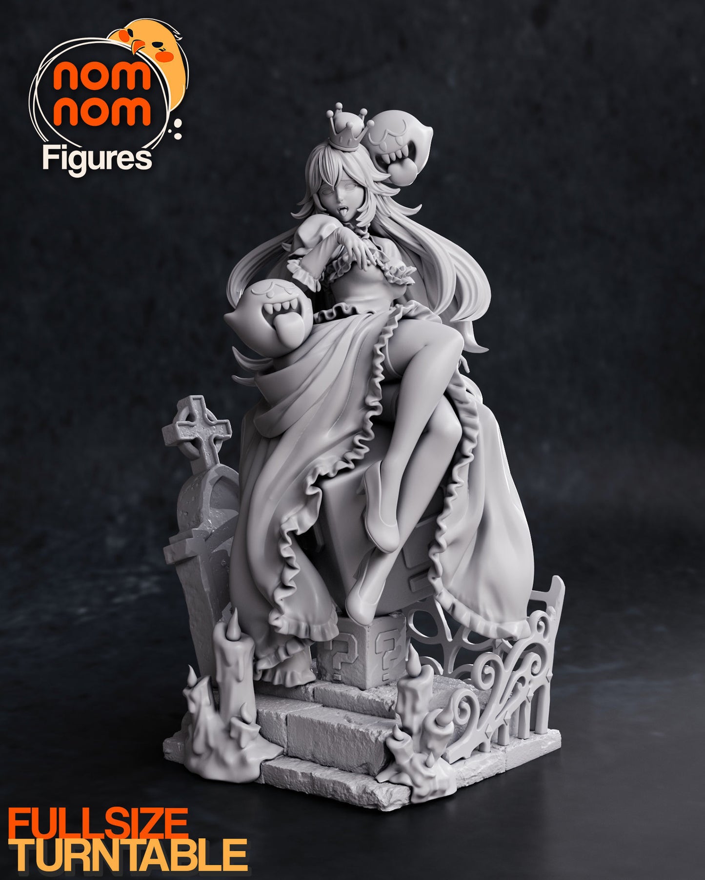 Booette | 7.5-Inch Resin Model Kit | DIY Super Mario Crown Ghost