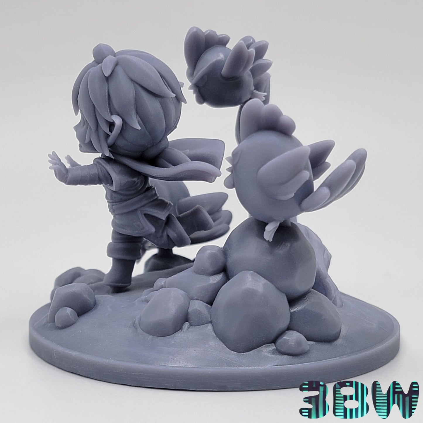 Chibi Link vs Cuccos | 2.5-Inch Resin Model Kit | DIY Breath of the Wild Scene