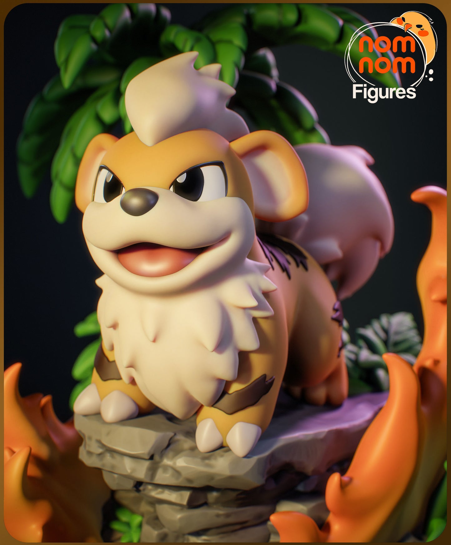 Chibi Growlithe | 3" Resin Model Kit | DIY Pokemon Fire-Type Puppy