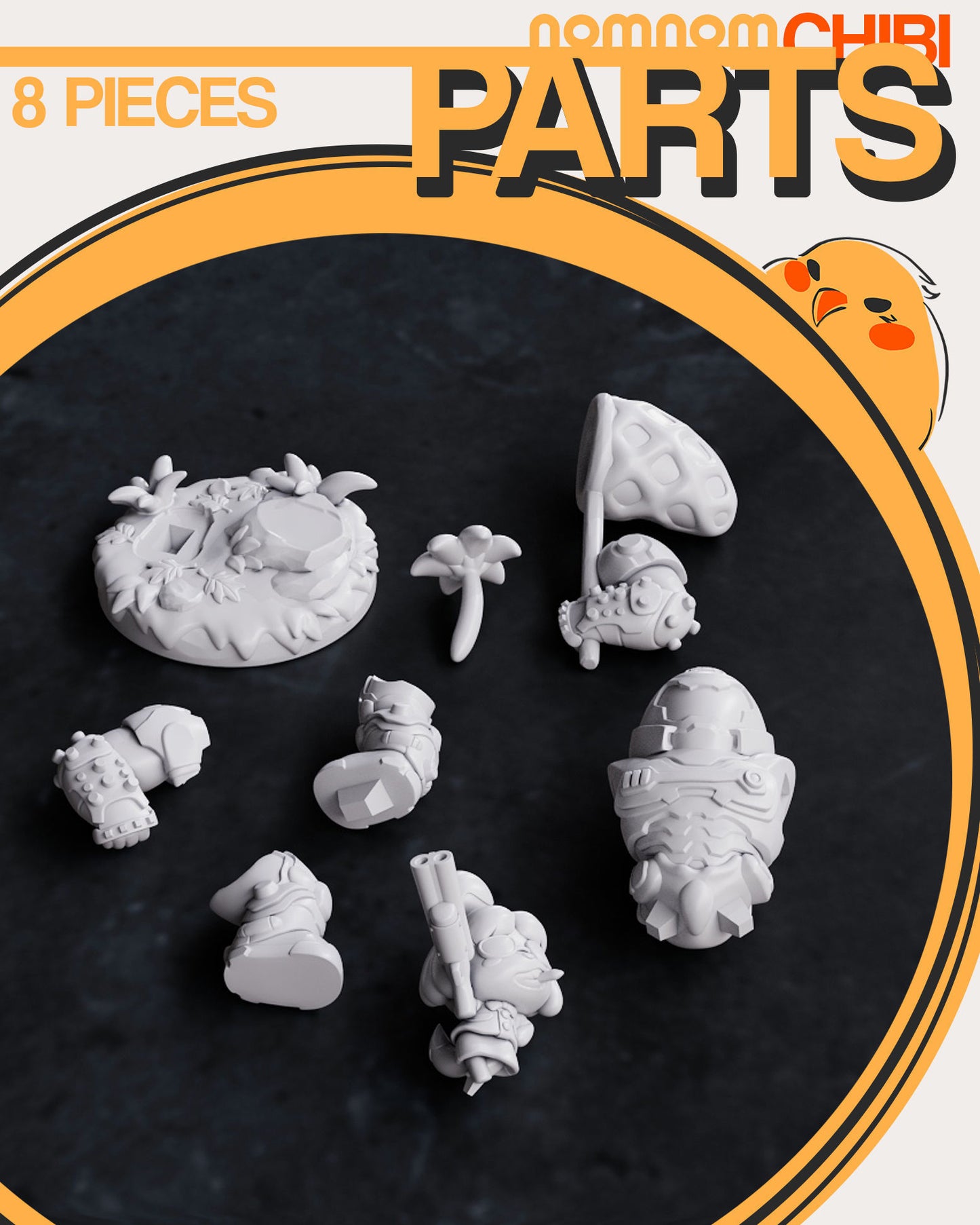 Chibi Isabelle & Doom Slayer Mashup | 5.5" Resin Model Kit | DIY Animal Crossing x DOOM Crossover