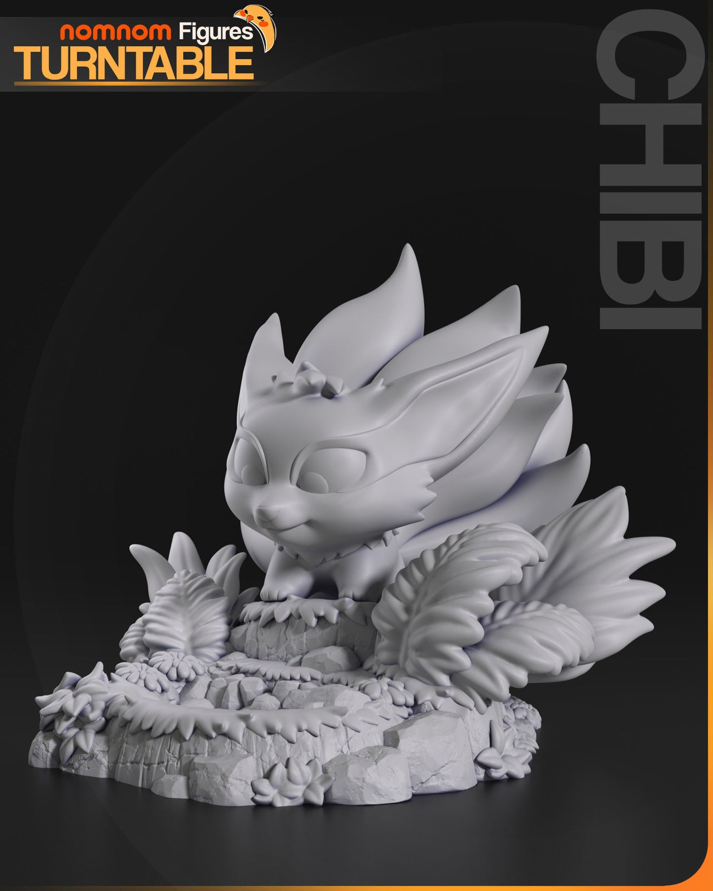 Chibi Kurama | 3" Resin Model Kit | DIY Naruto Nine-Tails Fox