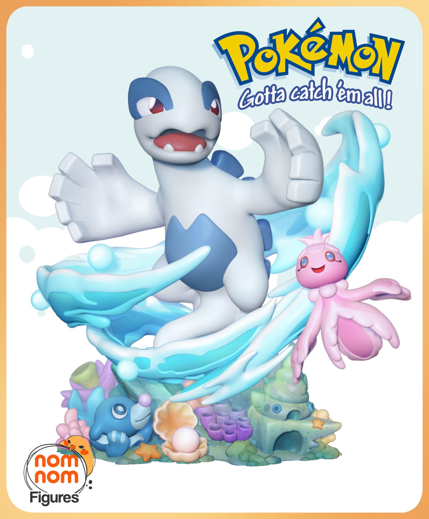 Chibi Lugia | 3" Resin Model Kit | DIY Pokémon Legendary Bird