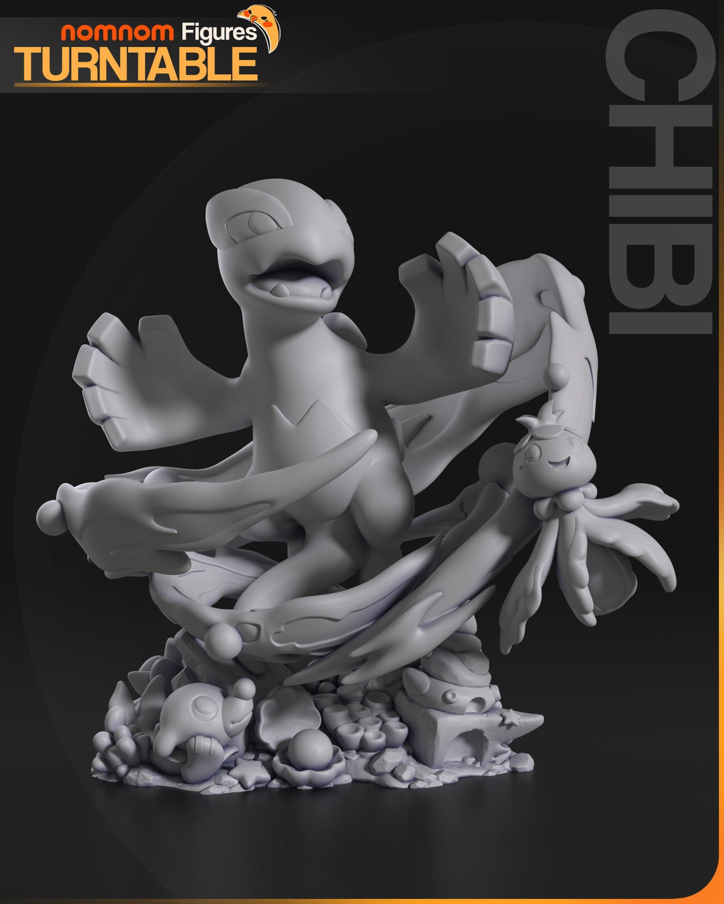 Chibi Lugia | 3" Resin Model Kit | DIY Pokémon Legendary Bird