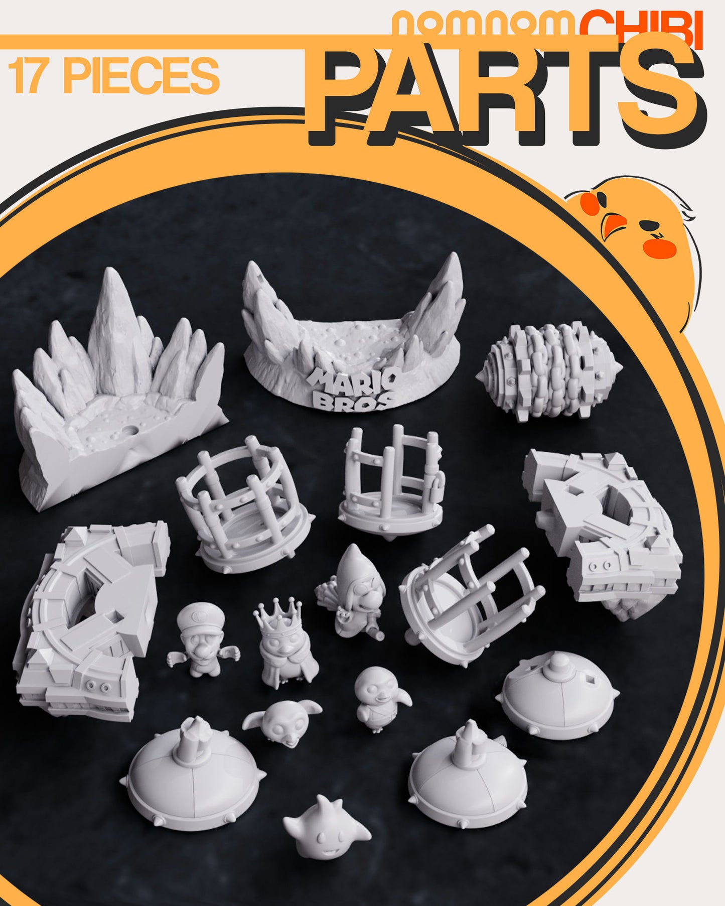 Super Mario Bros Prison Diorama | 5-Inch Resin Model Kit | DIY Nintendo Luigi & Lumalee