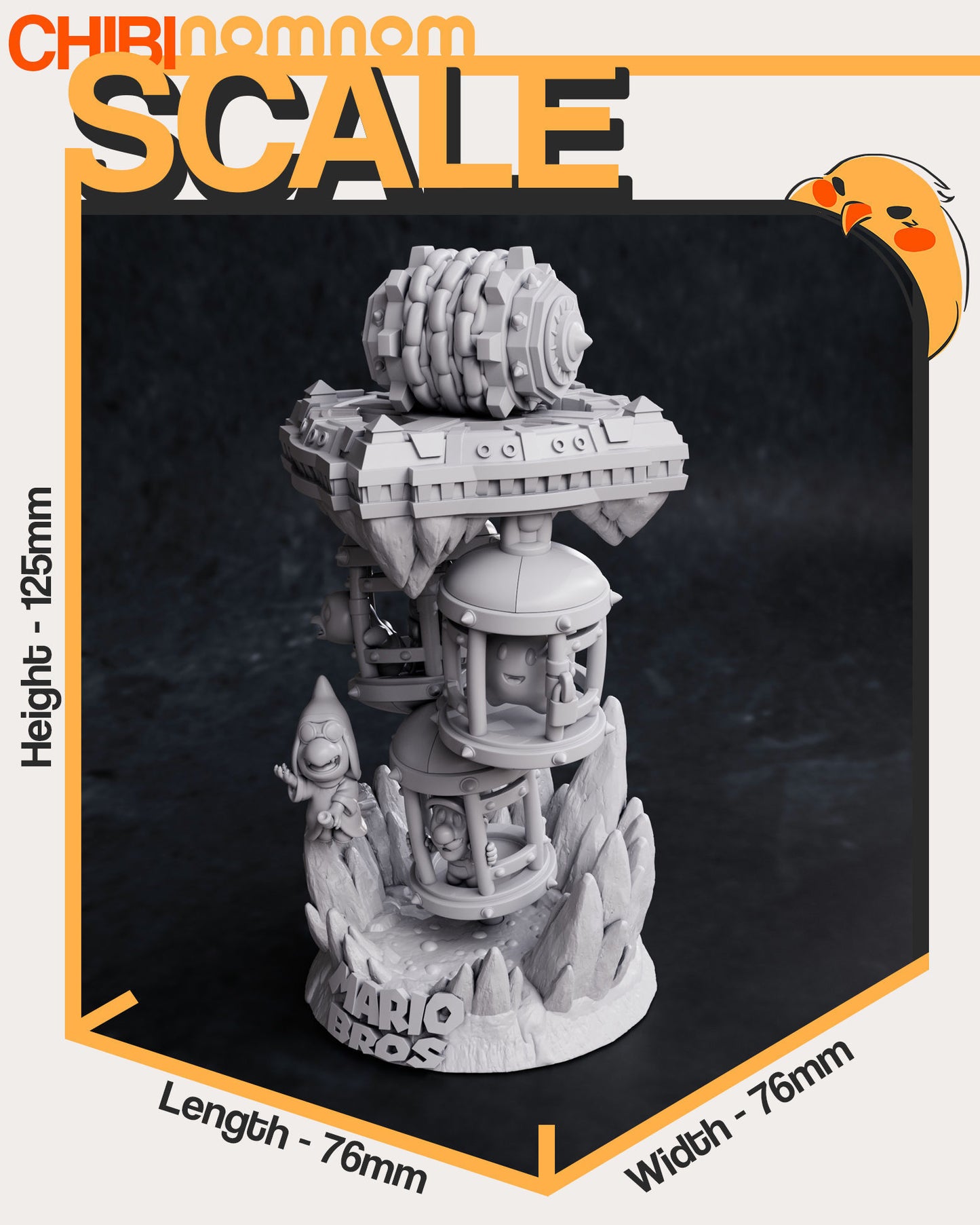 Super Mario Bros Prison Diorama | 5-Inch Resin Model Kit | DIY Nintendo Luigi & Lumalee