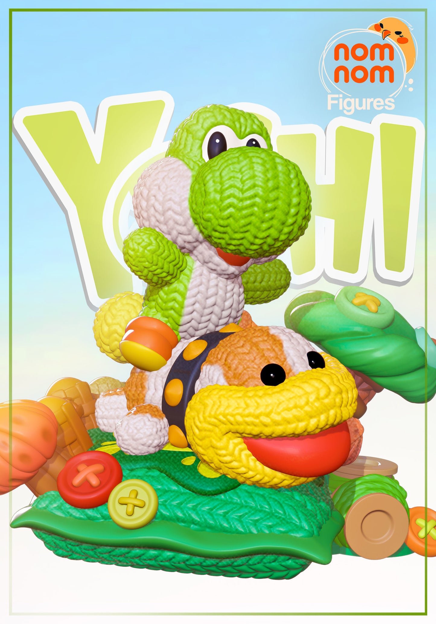 Chibi Yoshi | 2.5" Resin Model Kit | DIY Yoshi's Woolly World Adventure