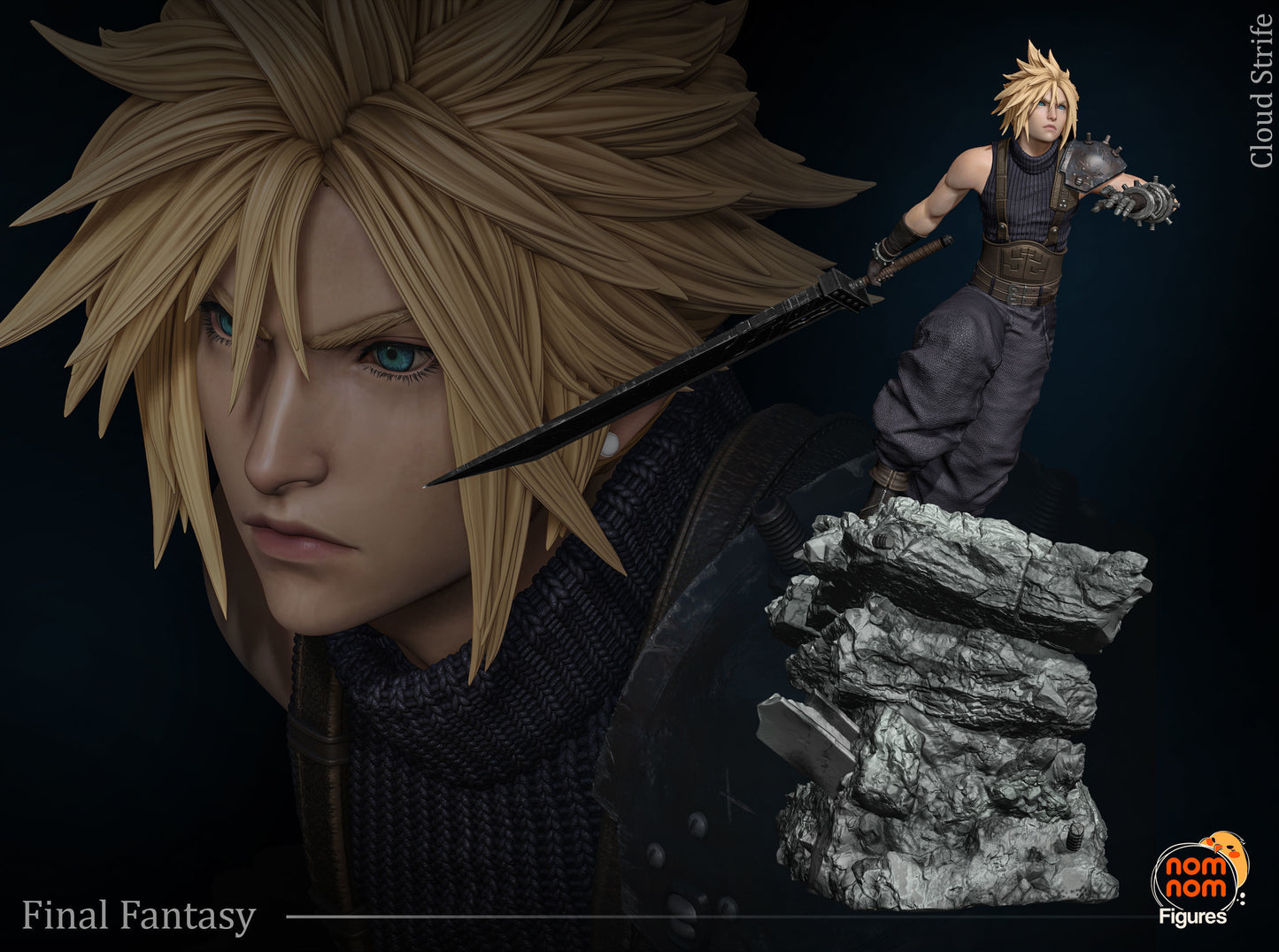 Cloud Strife | 9.5-Inch Resin Model Kit | DIY Final Fantasy VII Hero