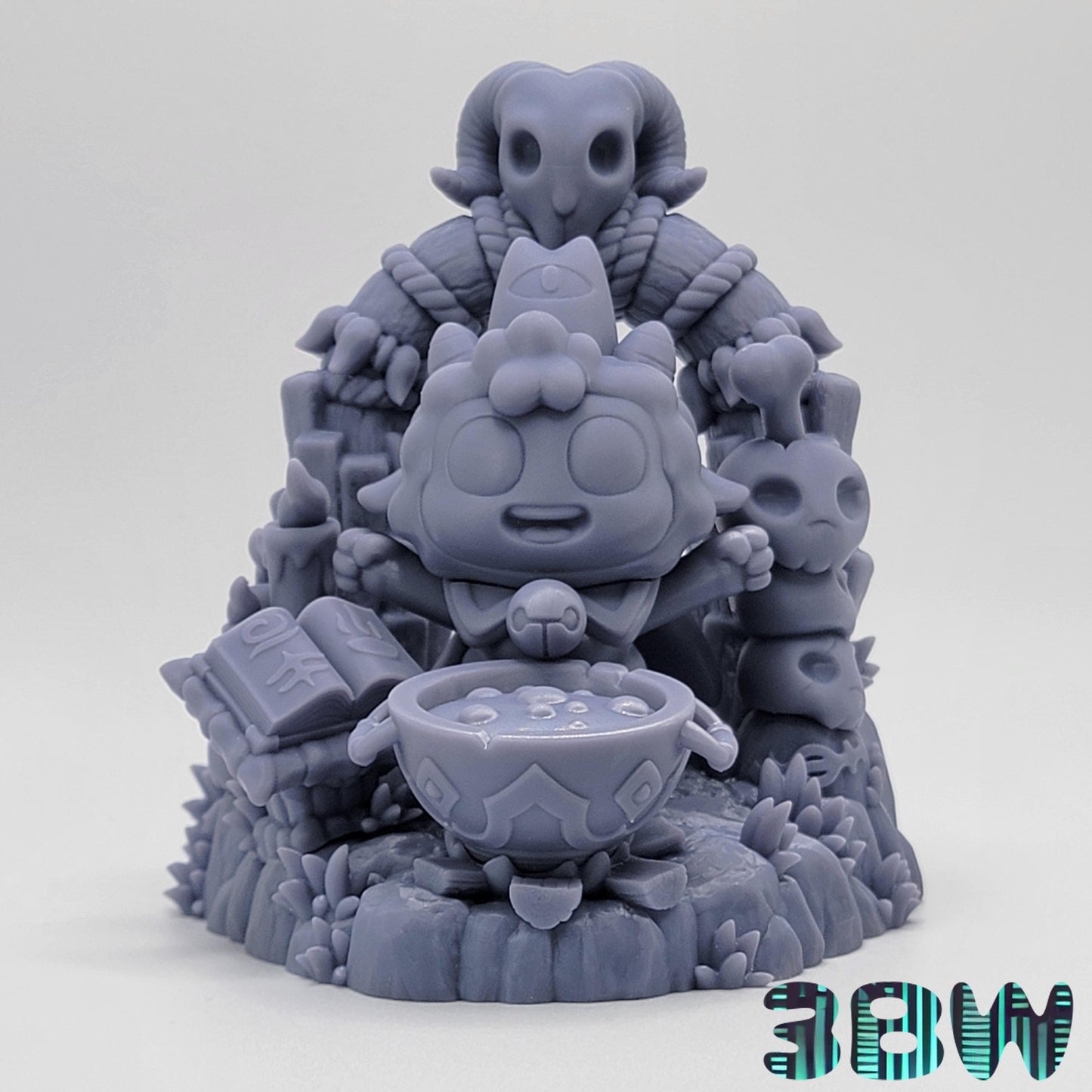 Chibi Cult of the Lamb Ritual | 4.5-Inch Resin Model Kit | Ritual Scene
