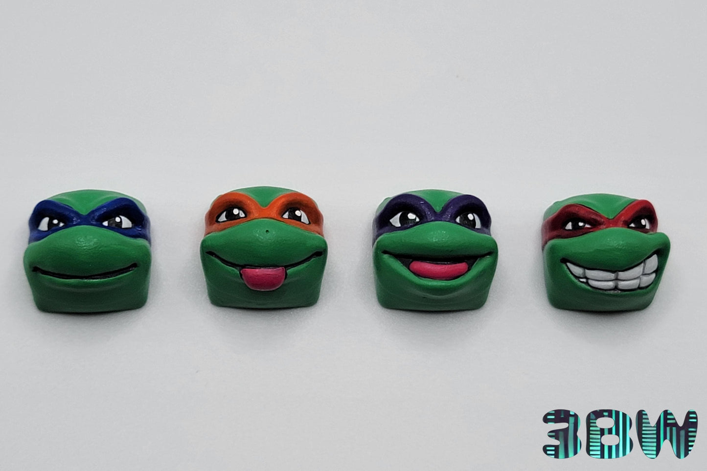 TMNT Keycap Set | Handpainted Resin Artisan Caps | Cherry MX | Leonardo, Donatello, Raphael, Michelangelo