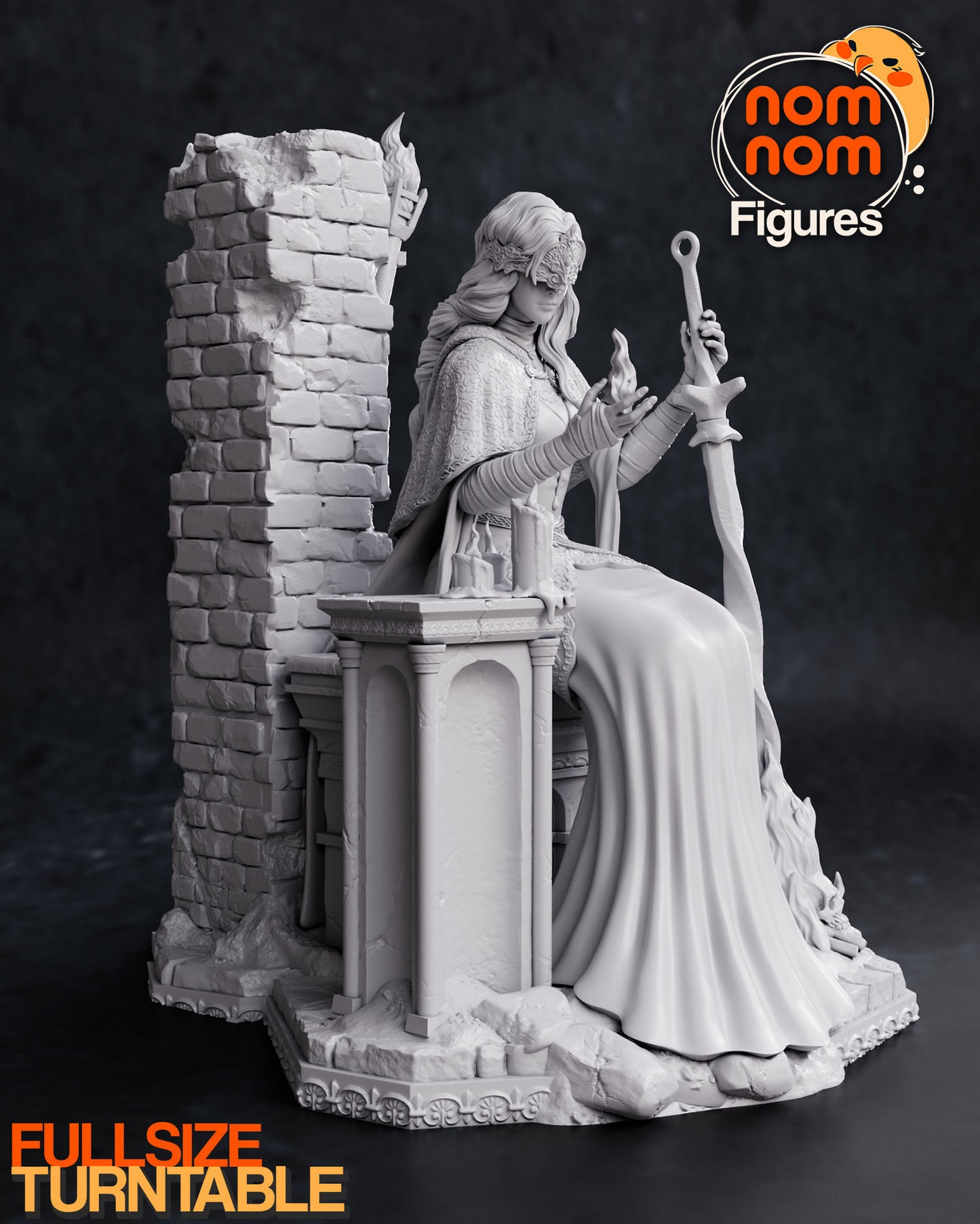 Fire Keeper | 7.5-Inch Resin Model Kit | DIY Dark Souls III Shrine Maiden