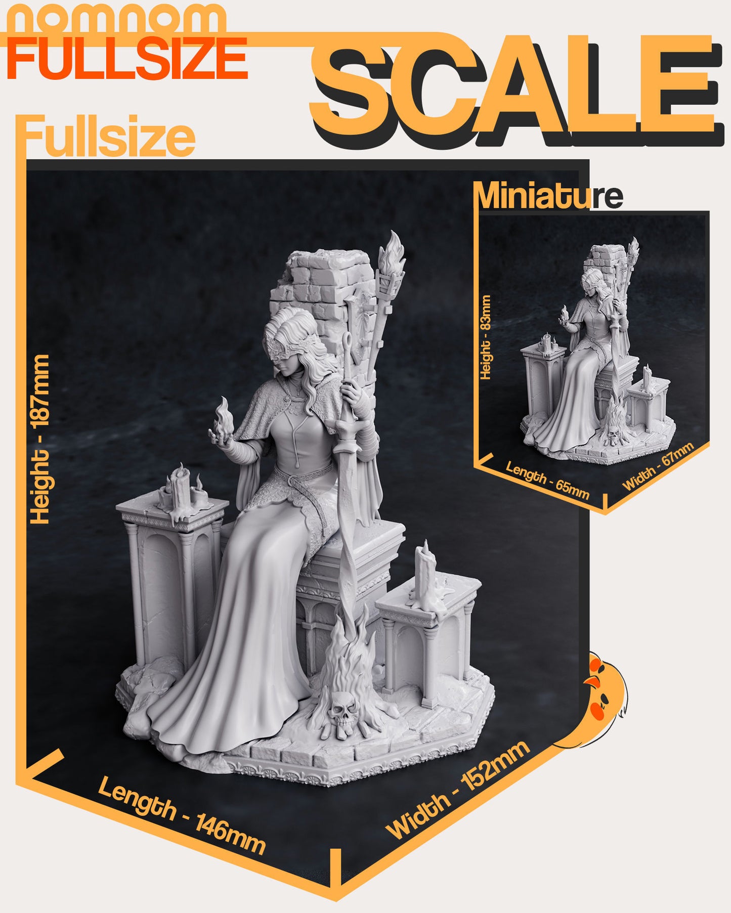 Fire Keeper | 7.5-Inch Resin Model Kit | DIY Dark Souls III Shrine Maiden