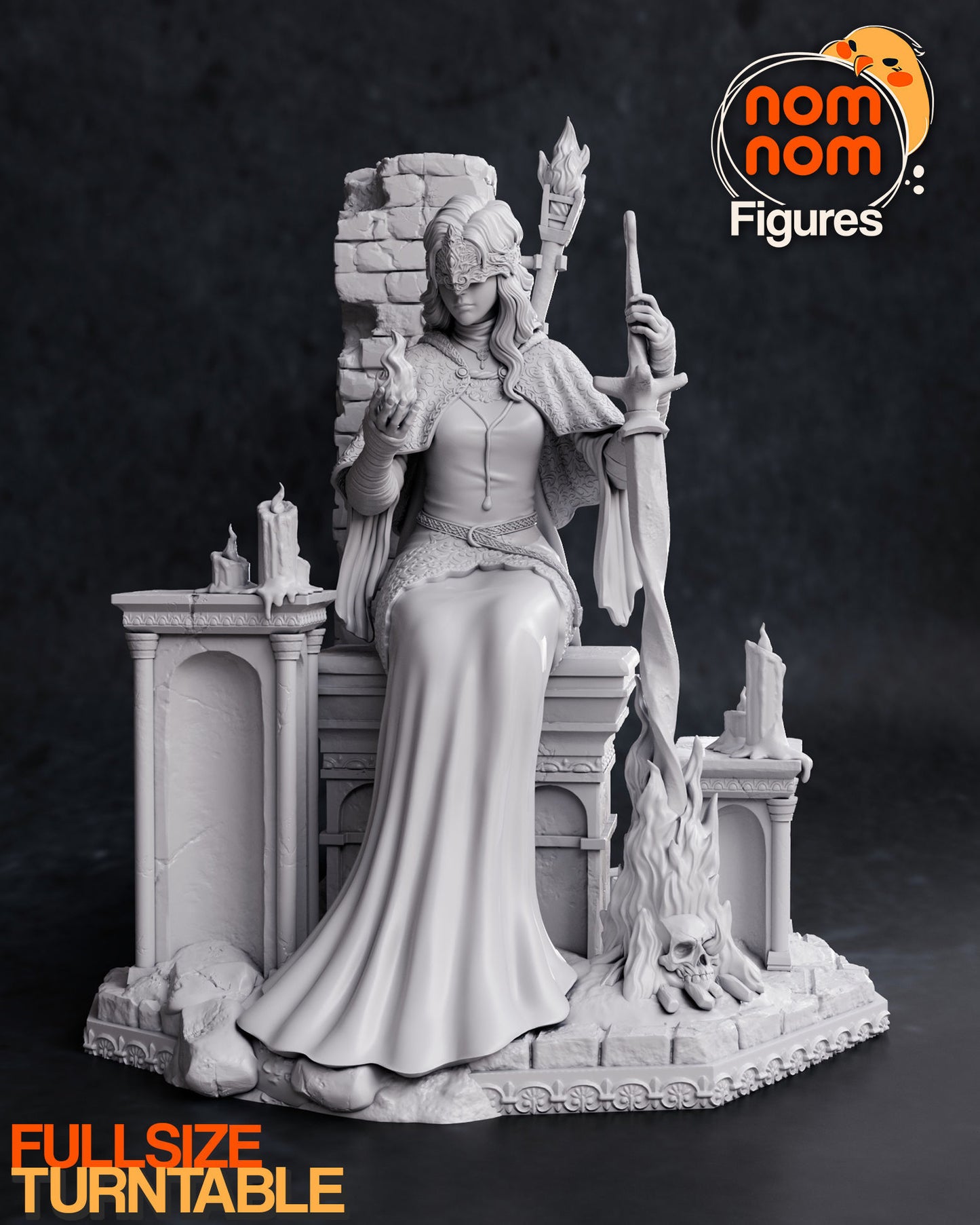 Fire Keeper | 7.5-Inch Resin Model Kit | DIY Dark Souls III Shrine Maiden