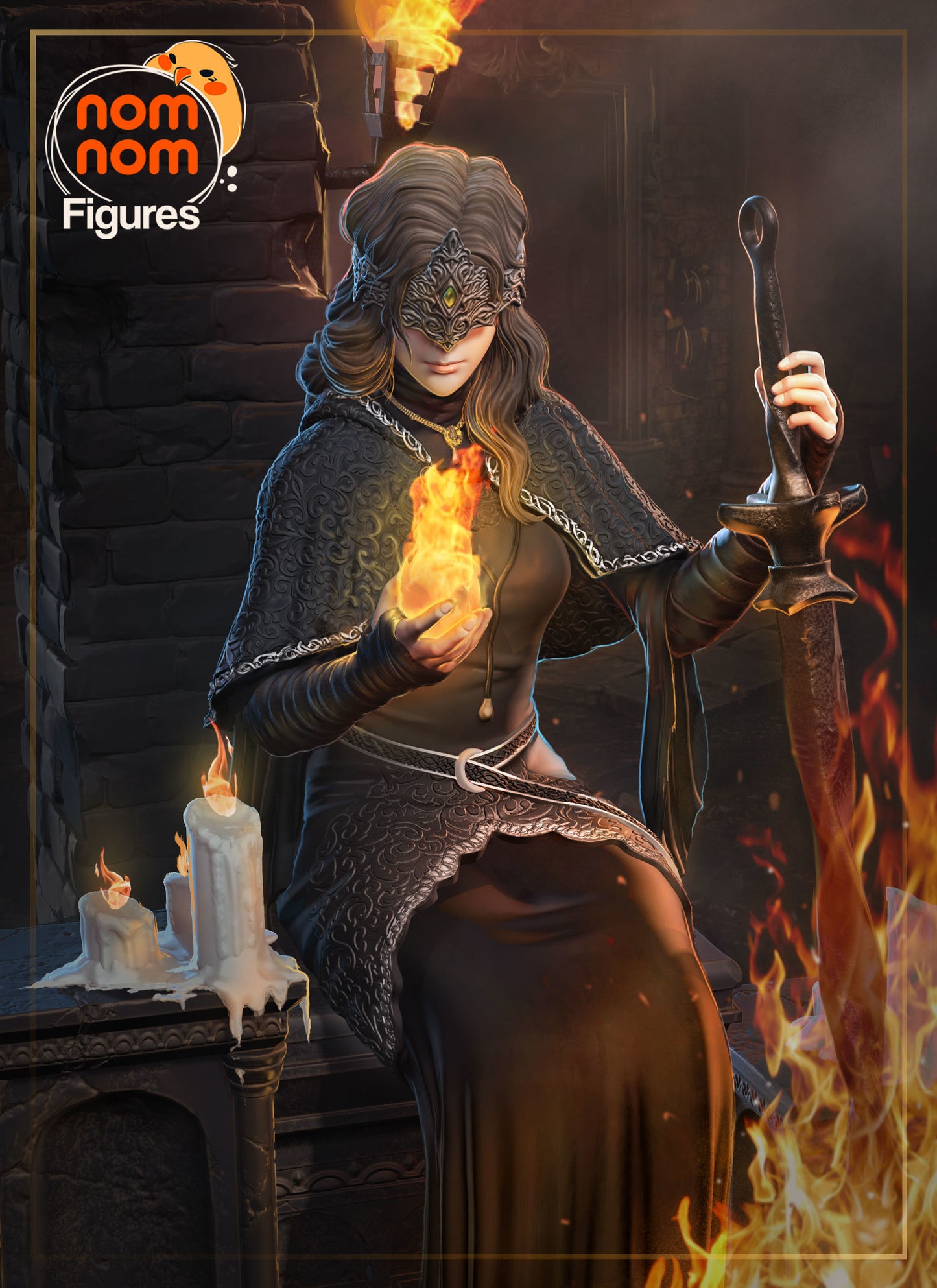 Fire Keeper | 7.5-Inch Resin Model Kit | DIY Dark Souls III Shrine Maiden