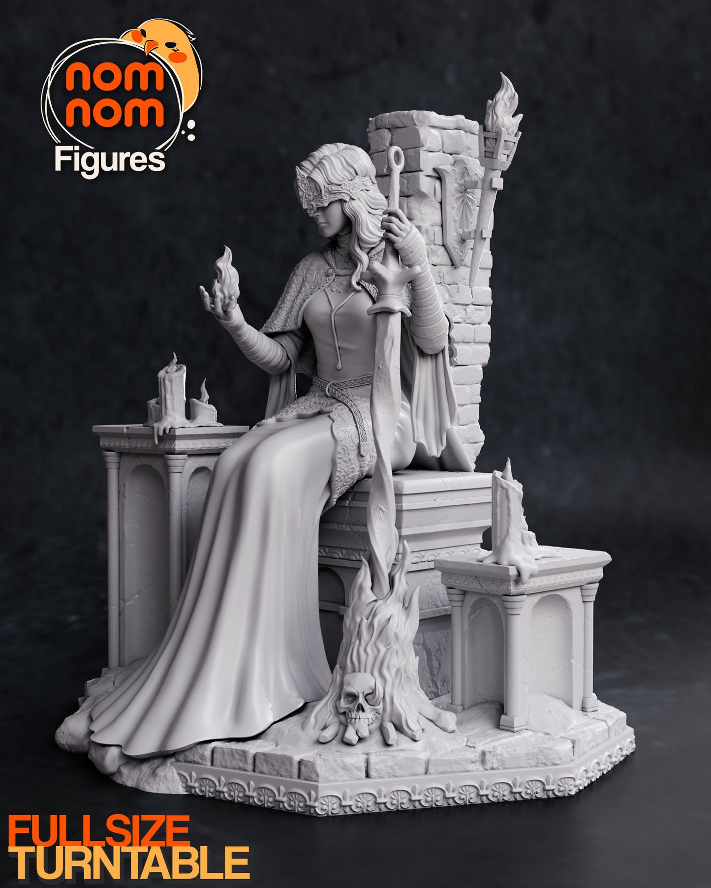 Fire Keeper | 7.5-Inch Resin Model Kit | DIY Dark Souls III Shrine Maiden