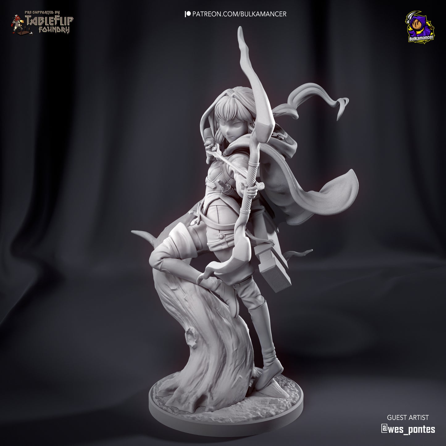 Hi-Elf Archer | 10-Inch Resin Model Kit | Goblin Slayer Sharpshooter