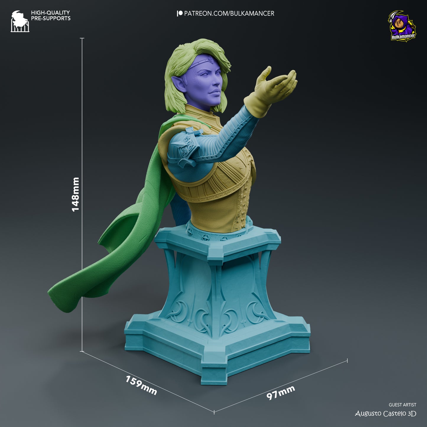 Isobel | Resin Model or Bust Kit | DIY Baldur's Gate 3 Selunite Cleric