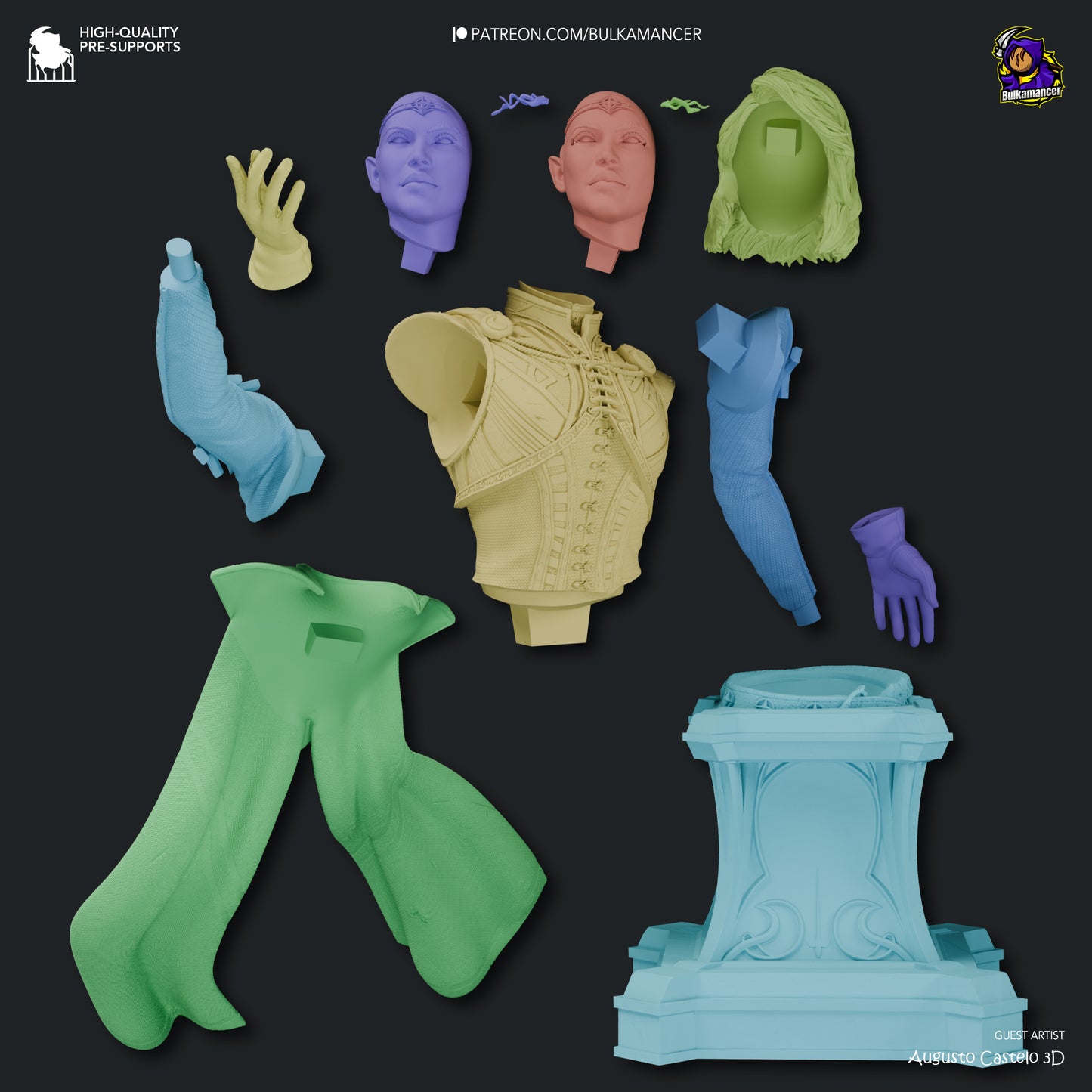 Isobel | Resin Model or Bust Kit | DIY Baldur's Gate 3 Selunite Cleric
