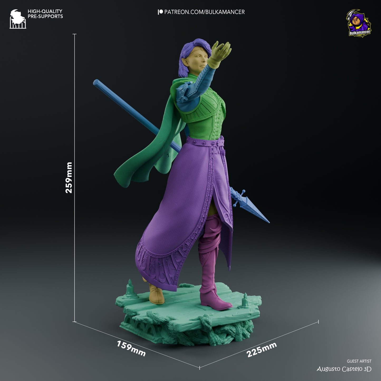 Isobel | Resin Model or Bust Kit | DIY Baldur's Gate 3 Selunite Cleric