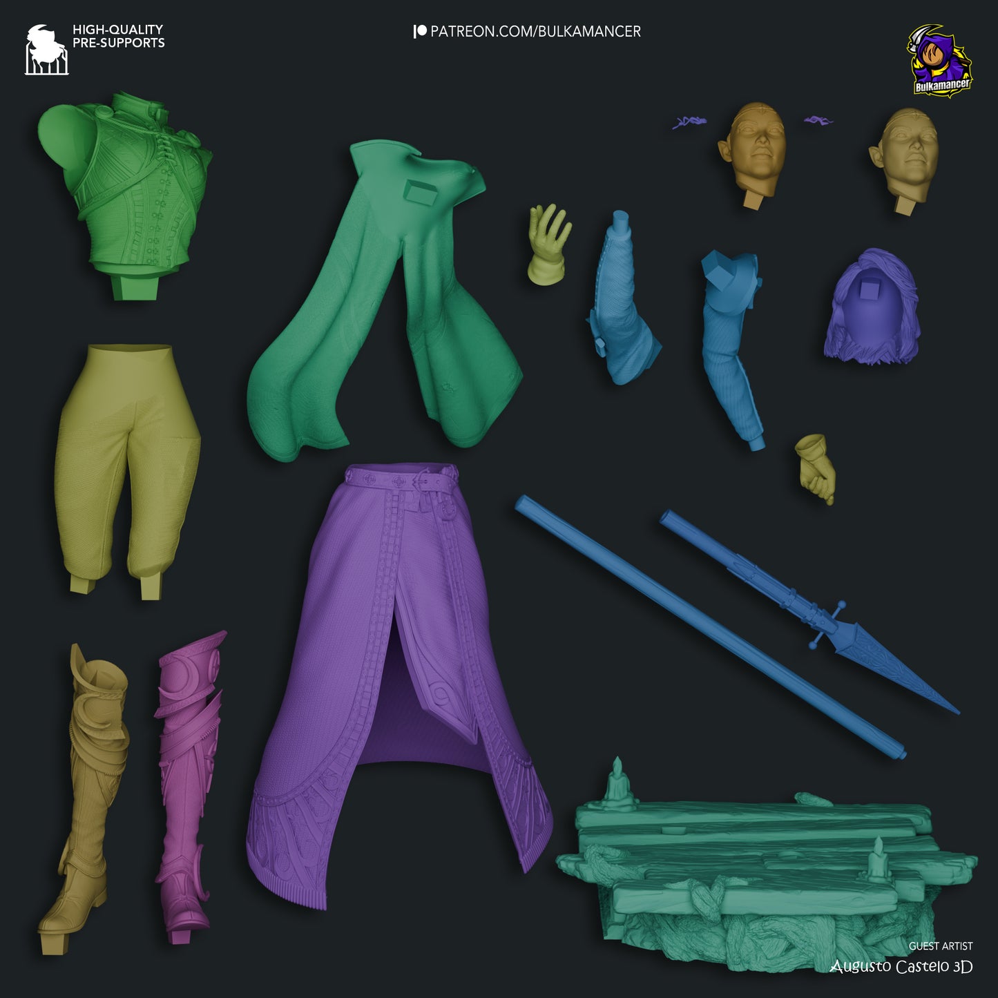 Isobel | Resin Model or Bust Kit | DIY Baldur's Gate 3 Selunite Cleric