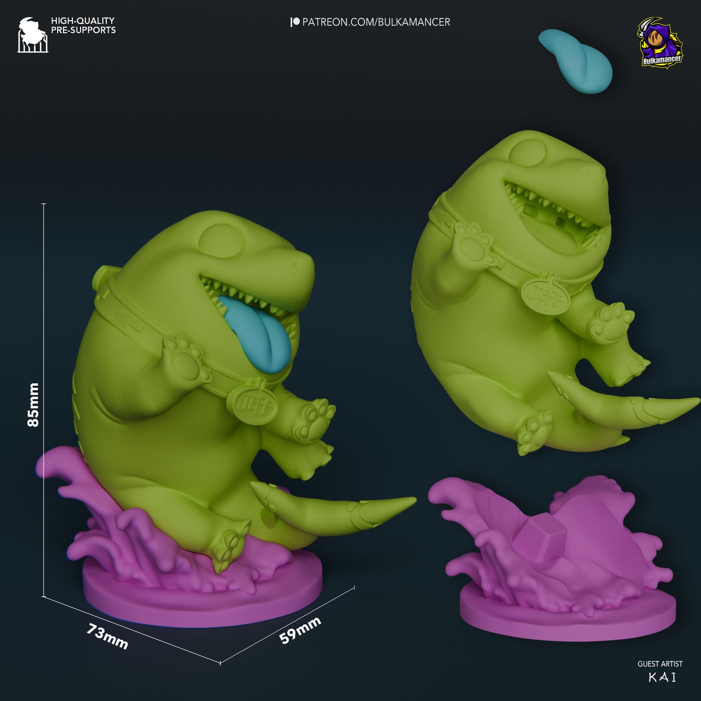 Chibi Jeff the Land Shark | 3.5-Inch Resin Model Kit | Marvel Rivals
