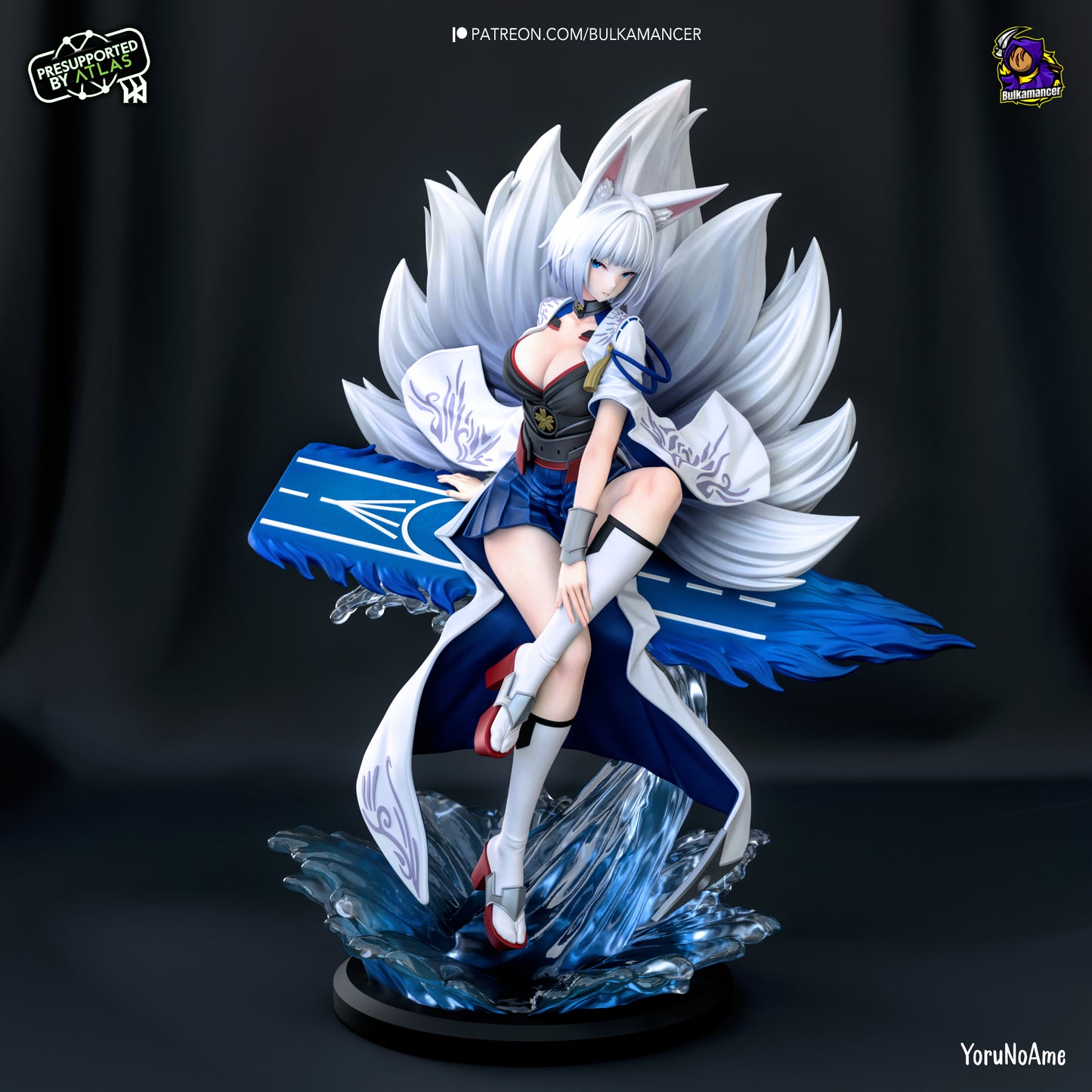 Kaga | 10-Inch Resin Model Kit | Azur Lane Nine-Tailed Carrier Fox