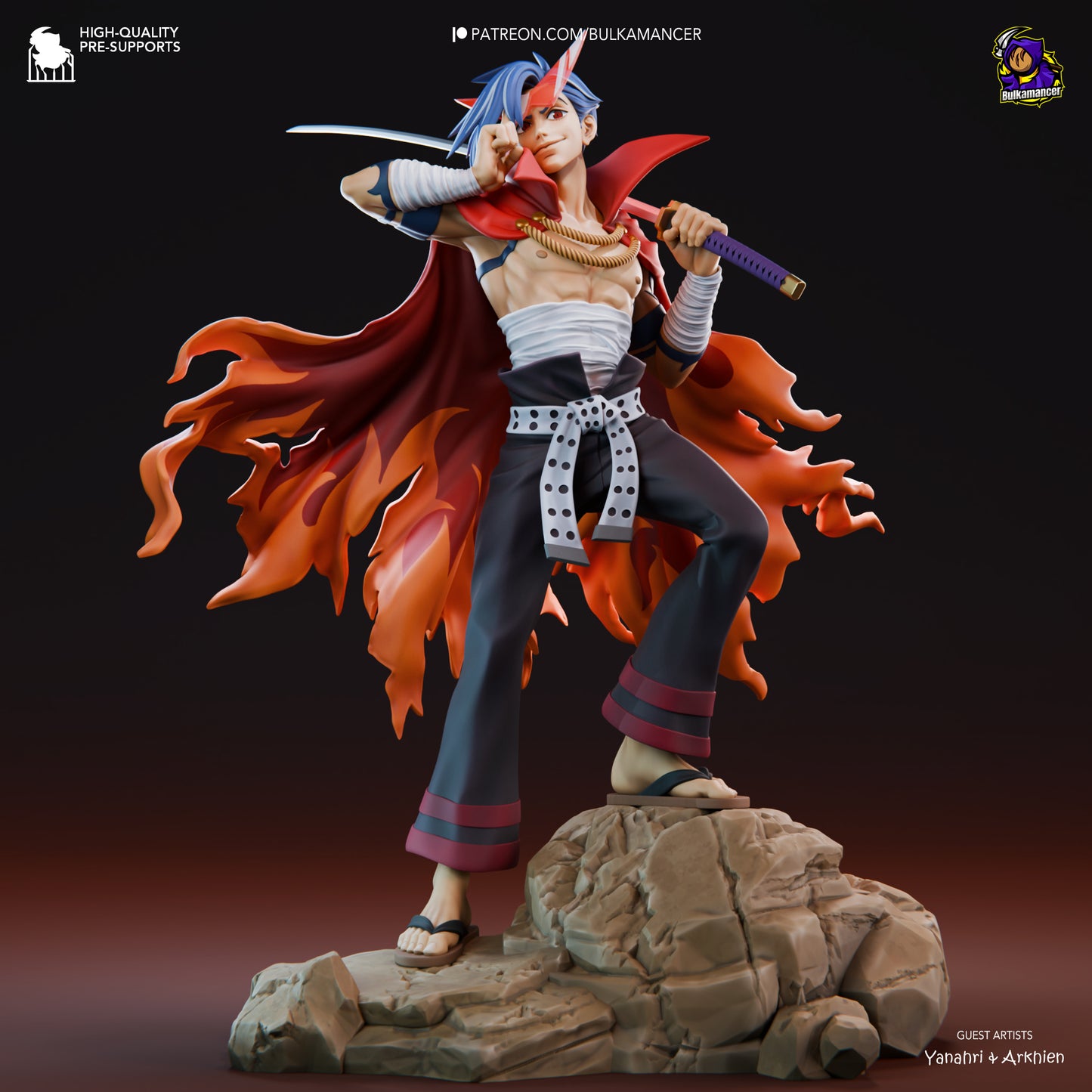 Kamina | 10-Inch Resin Model Kit | Gurren Lagann Brigade Leader