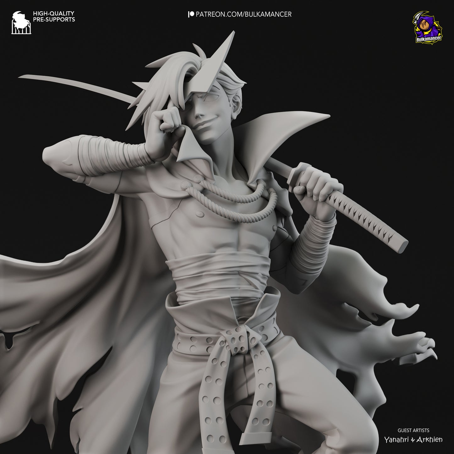 Kamina | 10-Inch Resin Model Kit | Gurren Lagann Brigade Leader