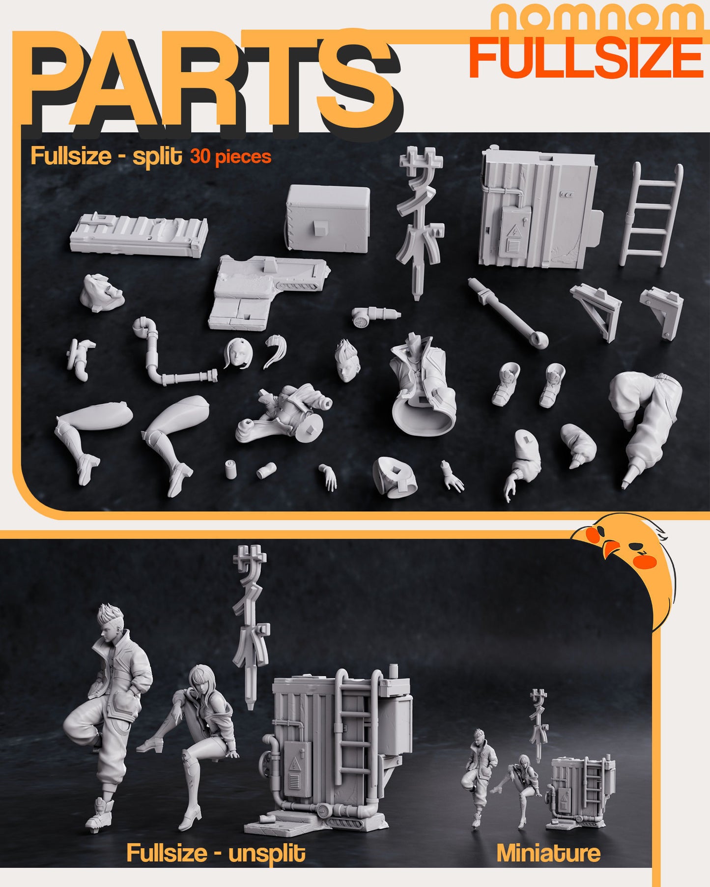 Lucy x David | 9.5-Inch Resin Model Kit | DIY Cyberpunk Edgerunners Tragic Romance