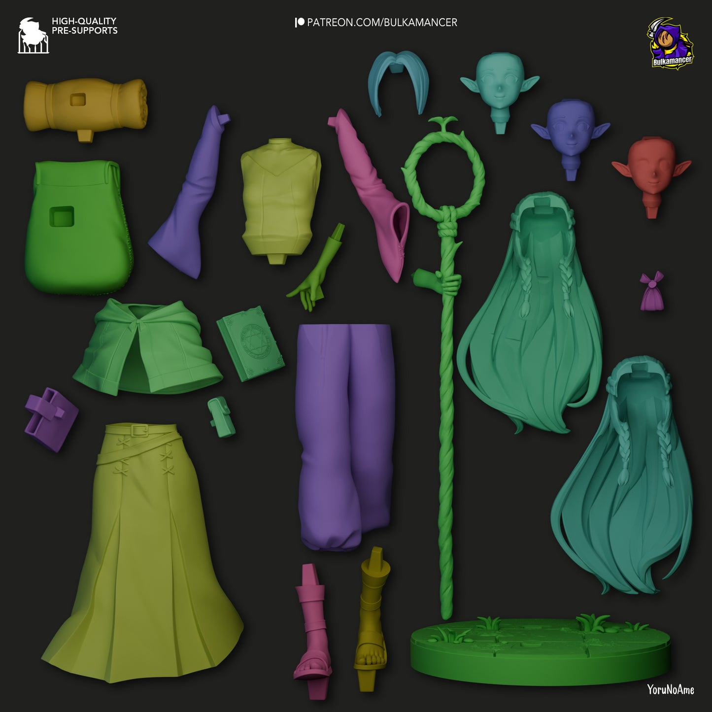 Marcille | 8.5-Inch Resin Model Kit | Dungeon Meshi Elf Mage with Cooking Regrets