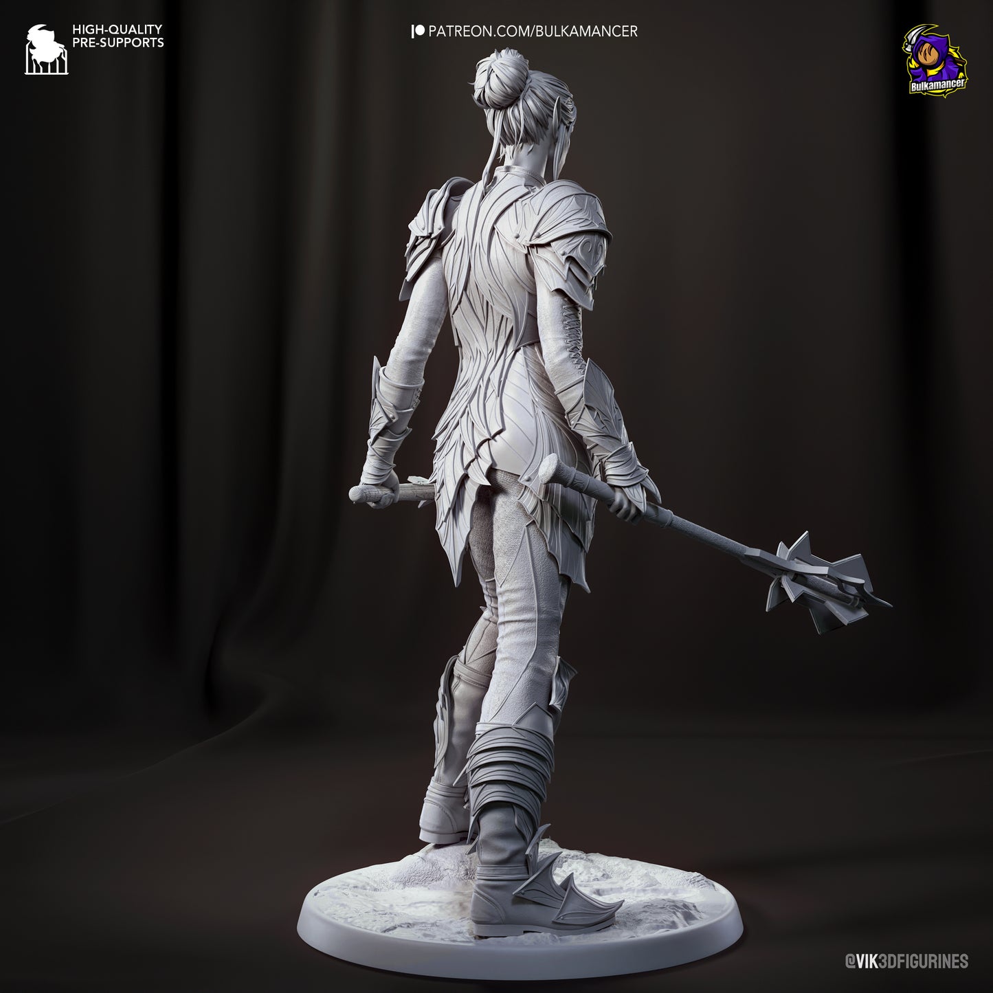 Minthara | Resin Model or Bust Kit | DIY Baldur's Gate 3 Drow Paladin