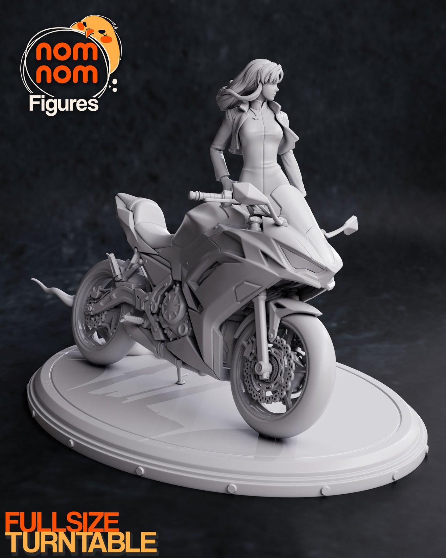 Misato | 7.5-Inch Resin Model Kit | DIY Evangelion Operations Director with Motorcycle