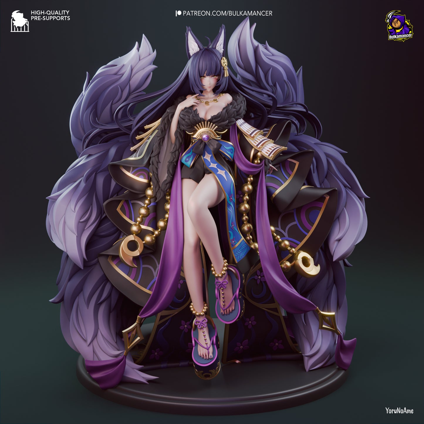 Musashi | 9.5-Inch Resin Model Kit | Nine-Tailed Flagbearer of the Sakura Empire