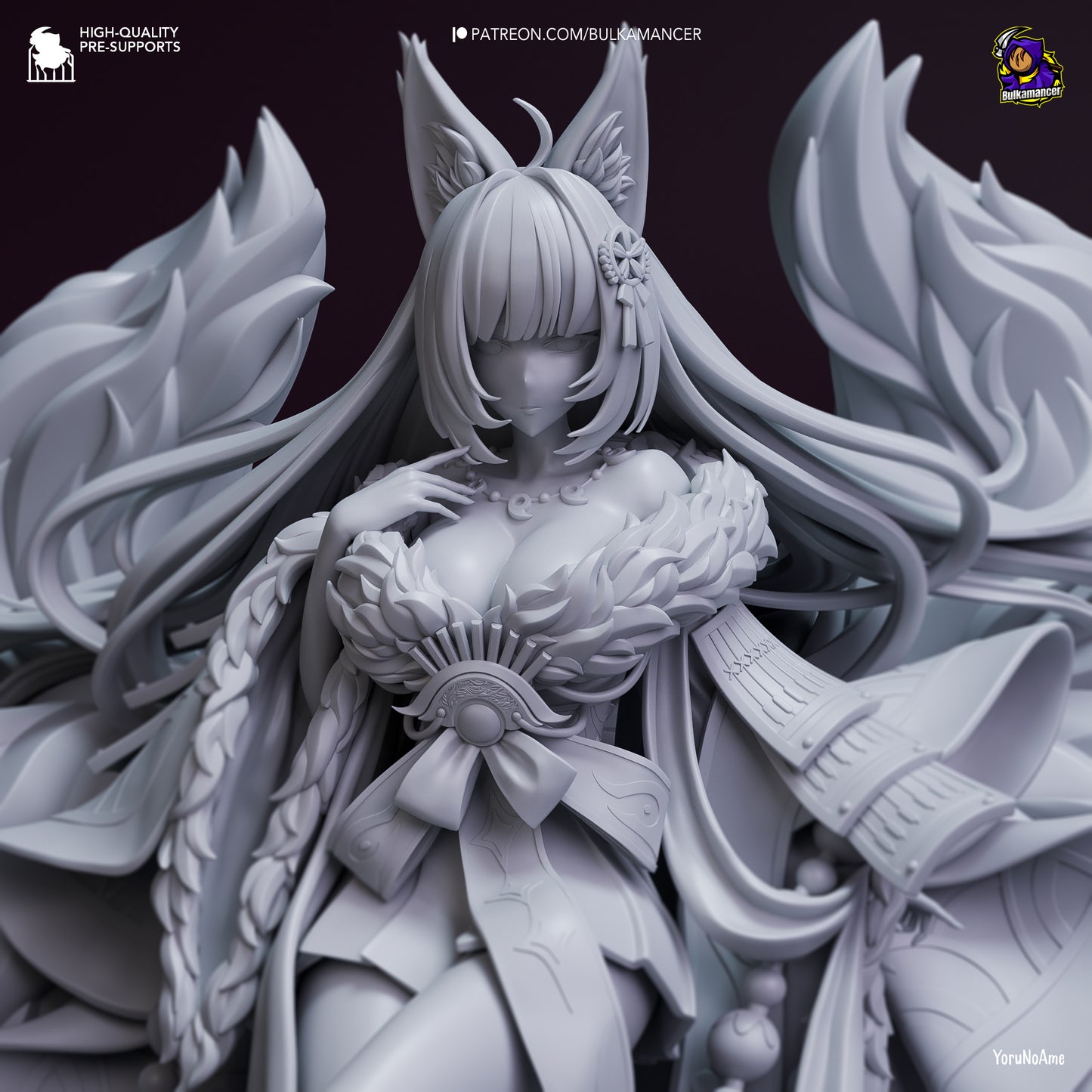 Musashi | 9.5-Inch Resin Model Kit | Nine-Tailed Flagbearer of the Sakura Empire