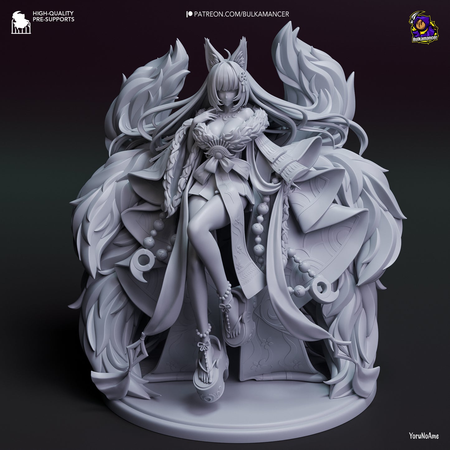 Musashi | 9.5-Inch Resin Model Kit | Nine-Tailed Flagbearer of the Sakura Empire
