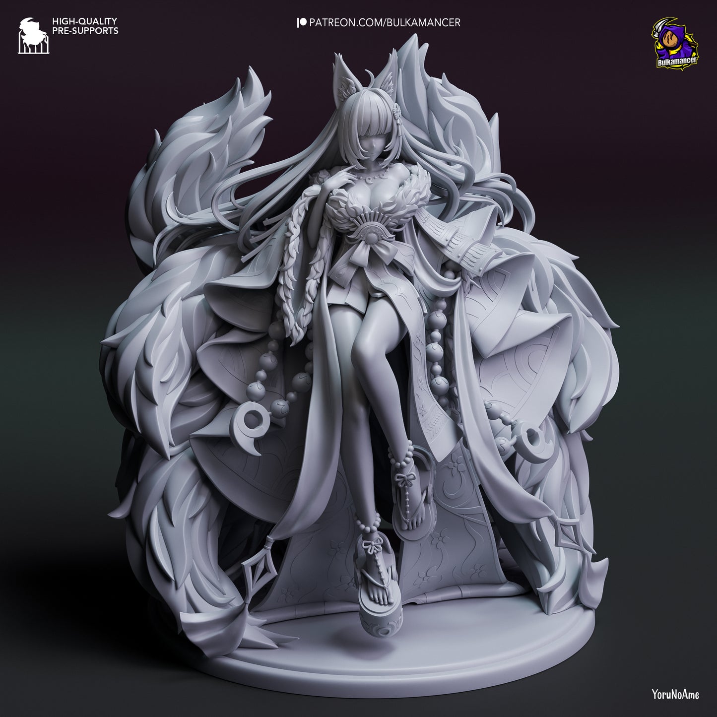 Musashi | 9.5-Inch Resin Model Kit | Nine-Tailed Flagbearer of the Sakura Empire