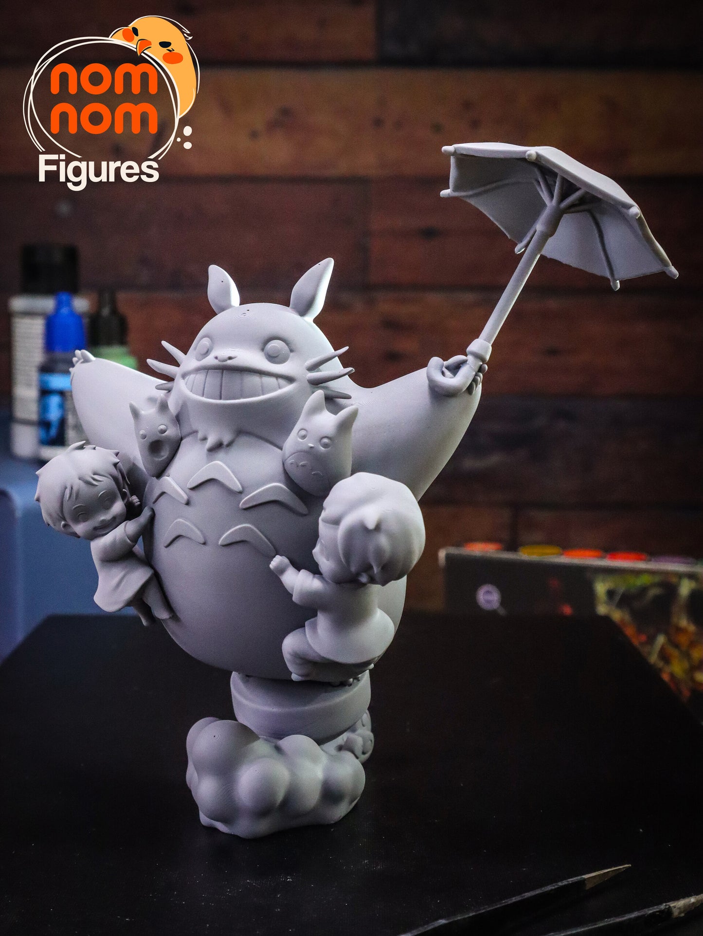 Chibi Totoro | 3" Resin Model Kit | DIY My Neighbor Totoro Flying Moment