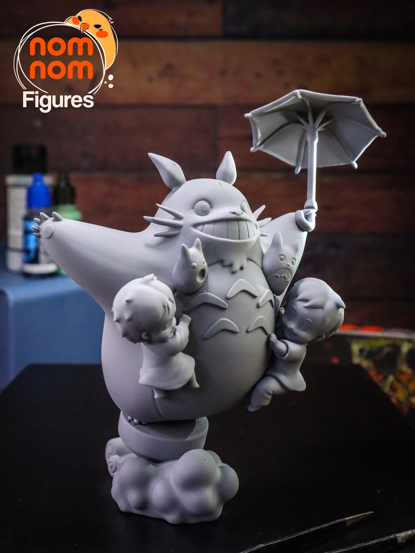 Chibi Totoro | 3" Resin Model Kit | DIY My Neighbor Totoro Flying Moment