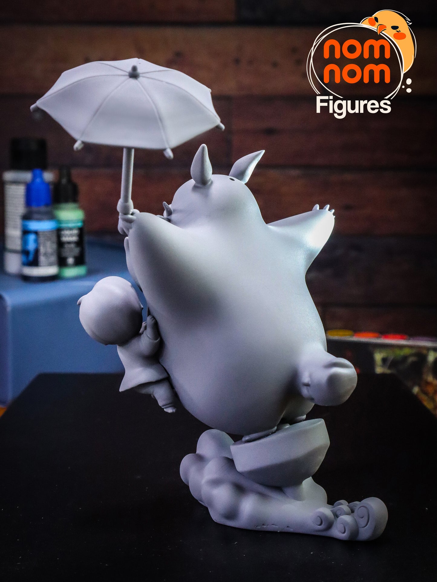 Chibi Totoro | 3" Resin Model Kit | DIY My Neighbor Totoro Flying Moment