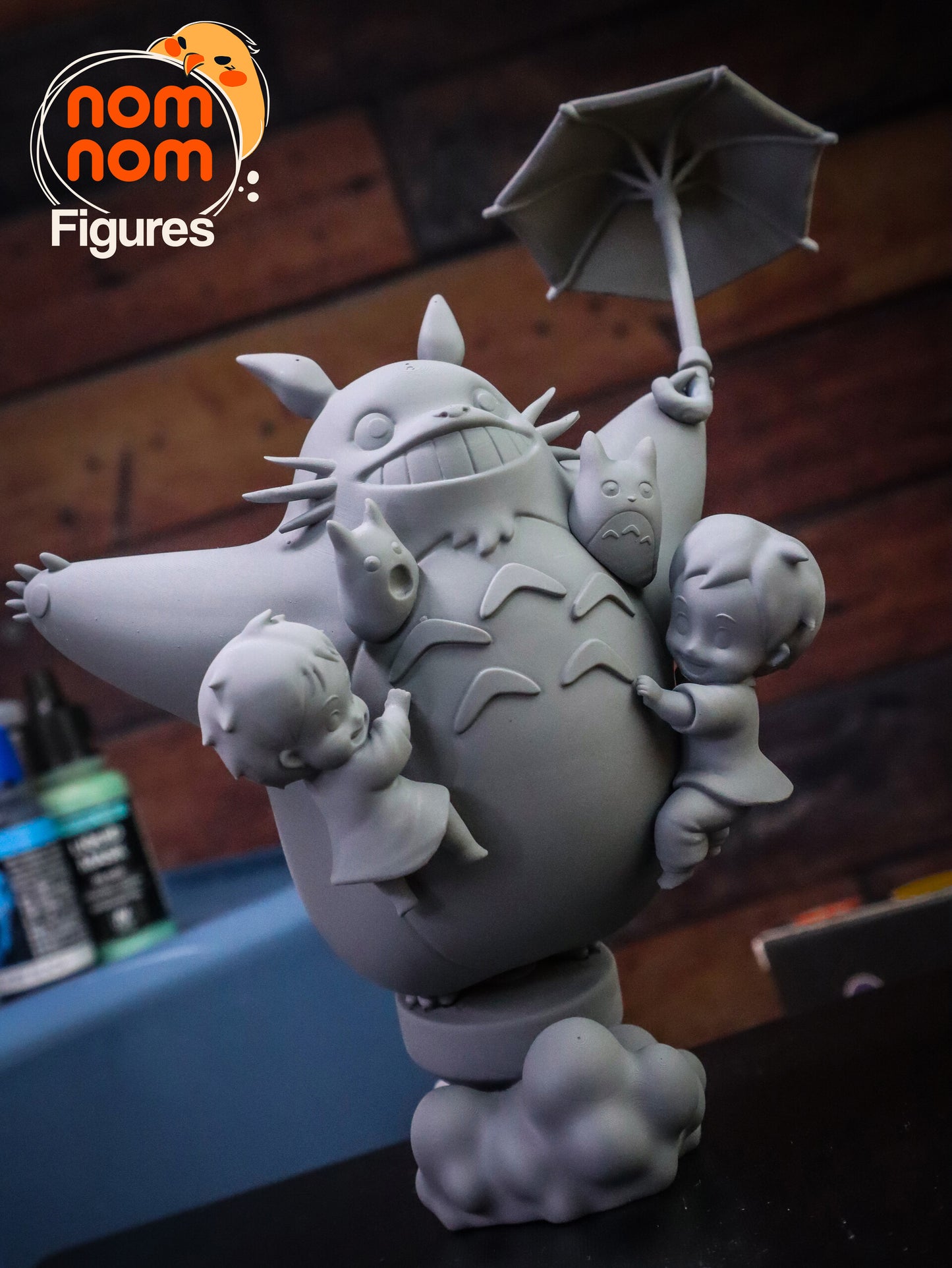 Chibi Totoro | 3" Resin Model Kit | DIY My Neighbor Totoro Flying Moment