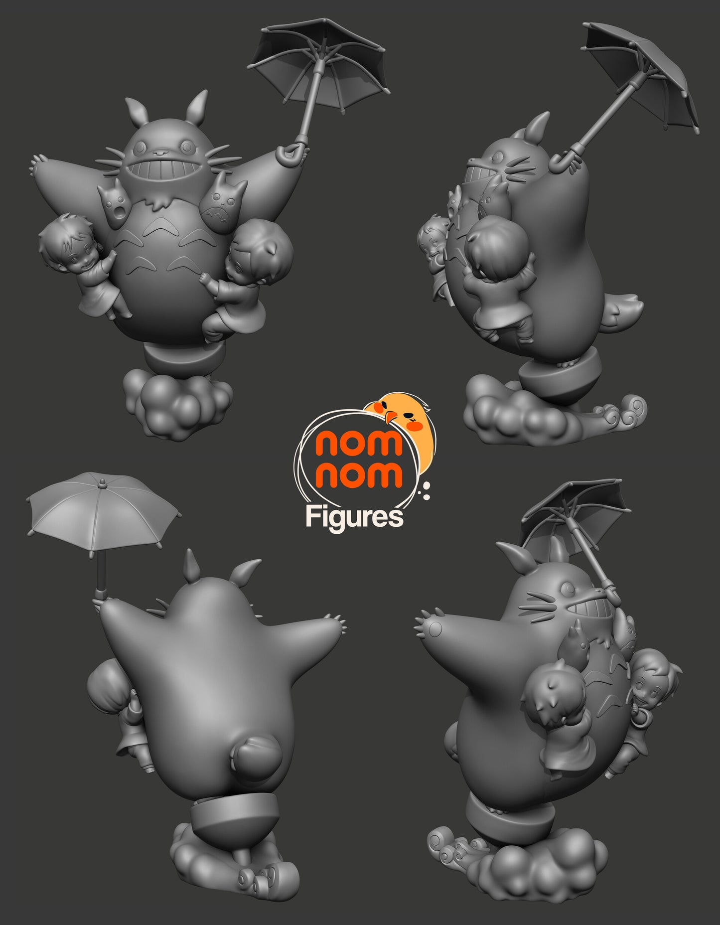 Chibi Totoro | 3" Resin Model Kit | DIY My Neighbor Totoro Flying Moment