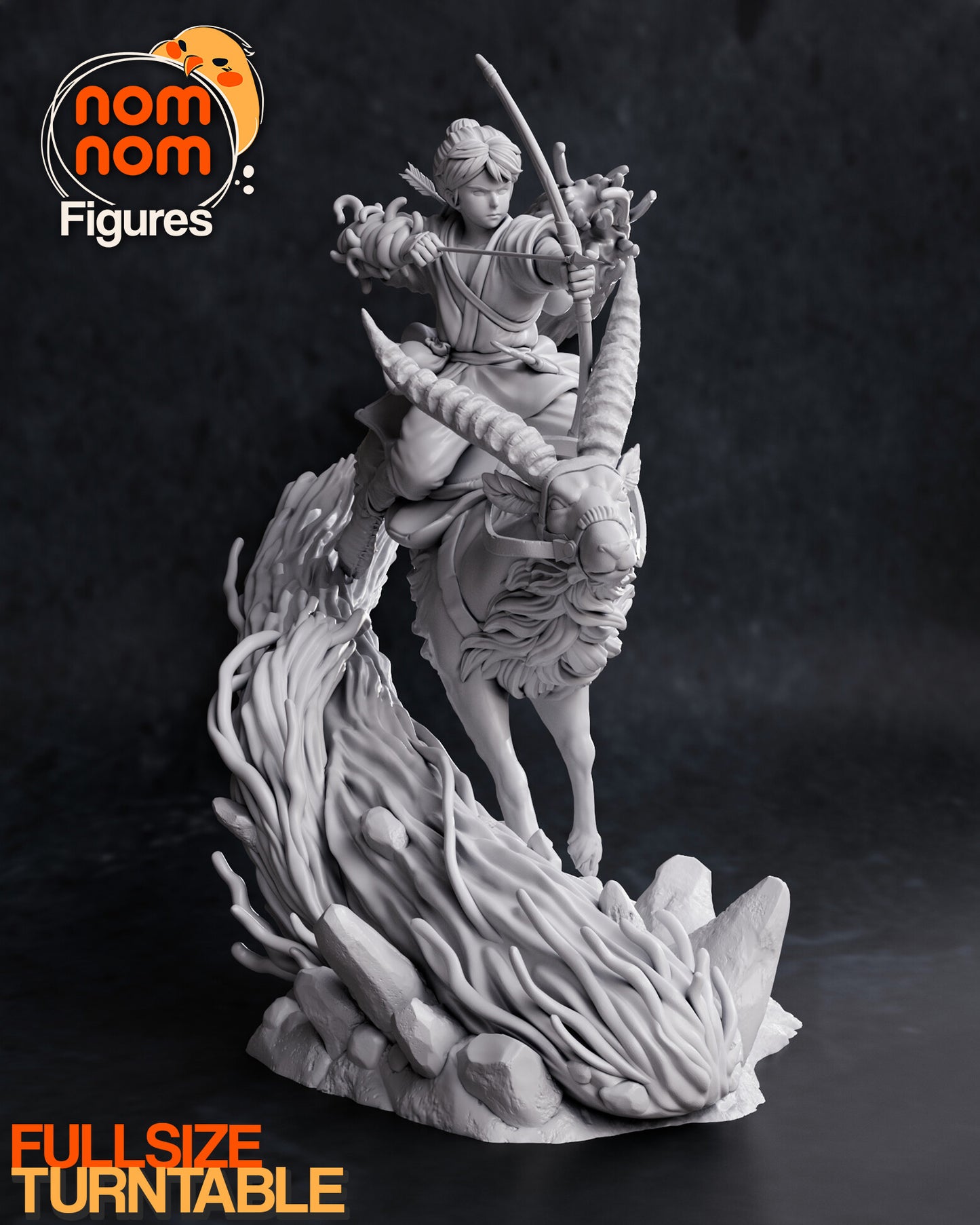 Ashitaka | 9.5-Inch Resin Model Kit | DIY Princess Mononoke Cursed Prince