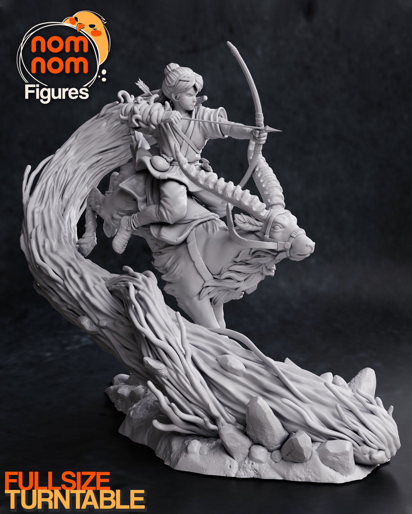 Ashitaka | 9.5-Inch Resin Model Kit | DIY Princess Mononoke Cursed Prince
