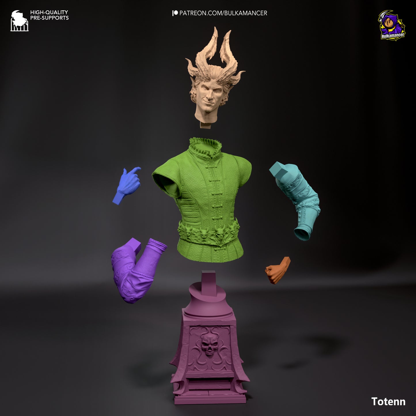 Raphael | Resin Model or Bust Kit | DIY Baldur's Gate 3 Cambion Devil