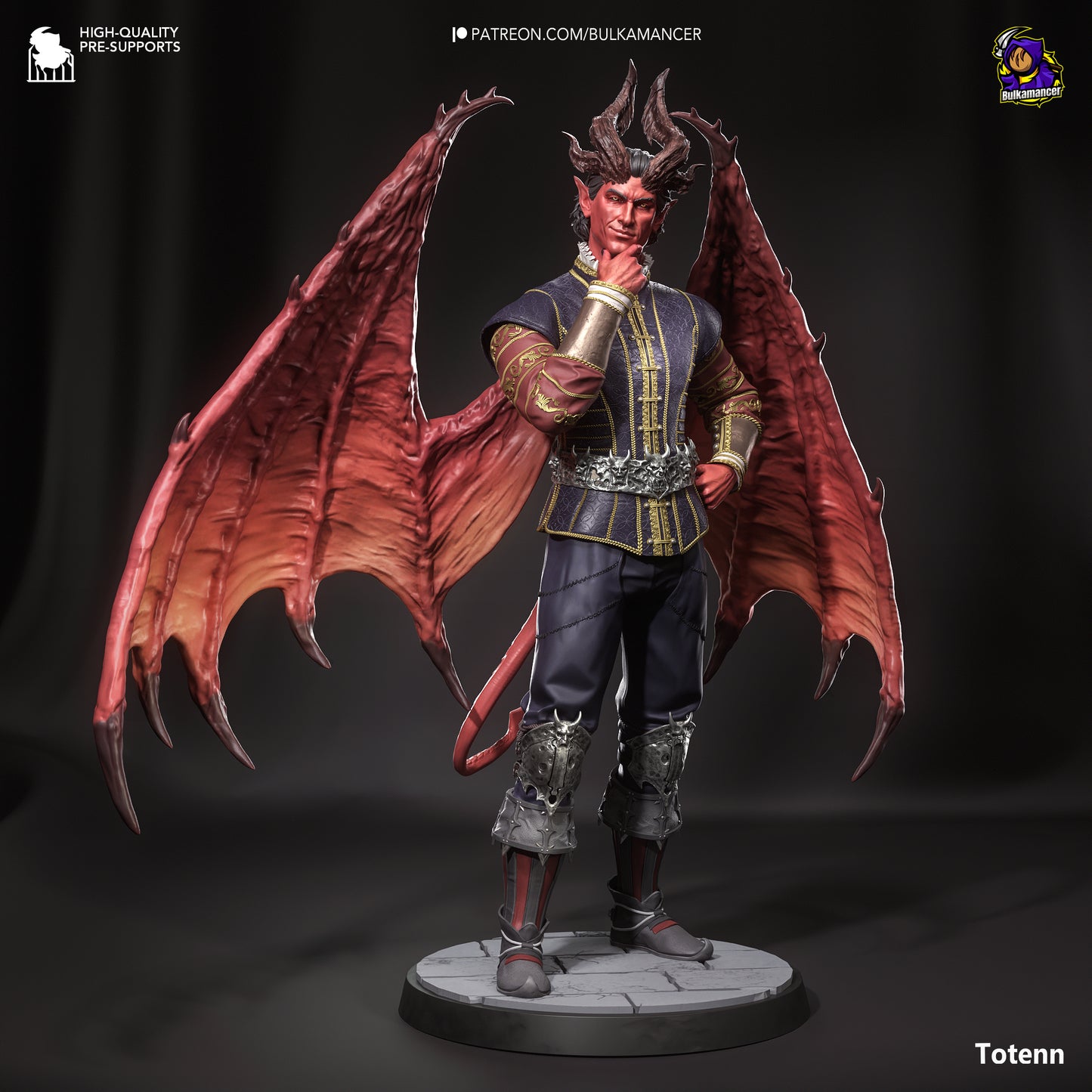 Raphael | Resin Model or Bust Kit | DIY Baldur's Gate 3 Cambion Devil