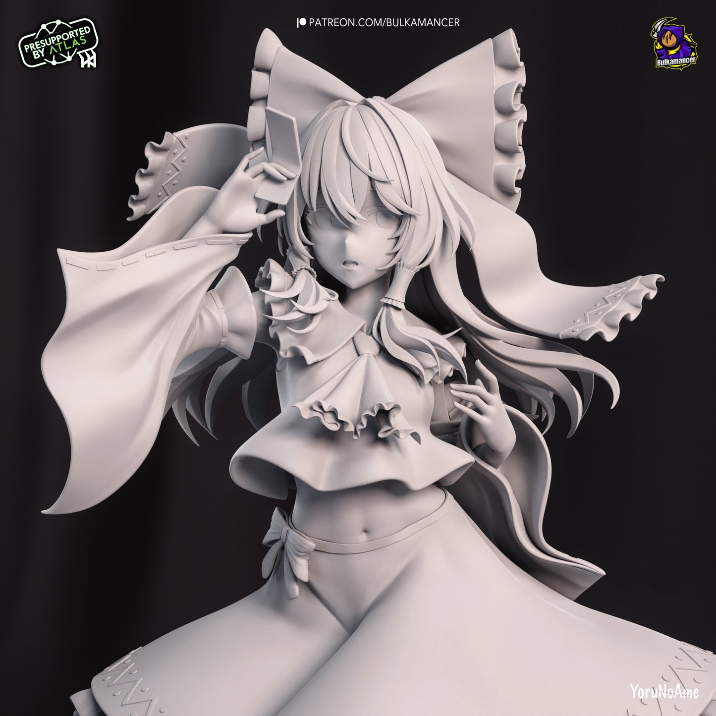 Reimu Hakurei | 8.5-Inch Resin Model Kit | Touhou Project - Shrine Maiden of Fantasy Land