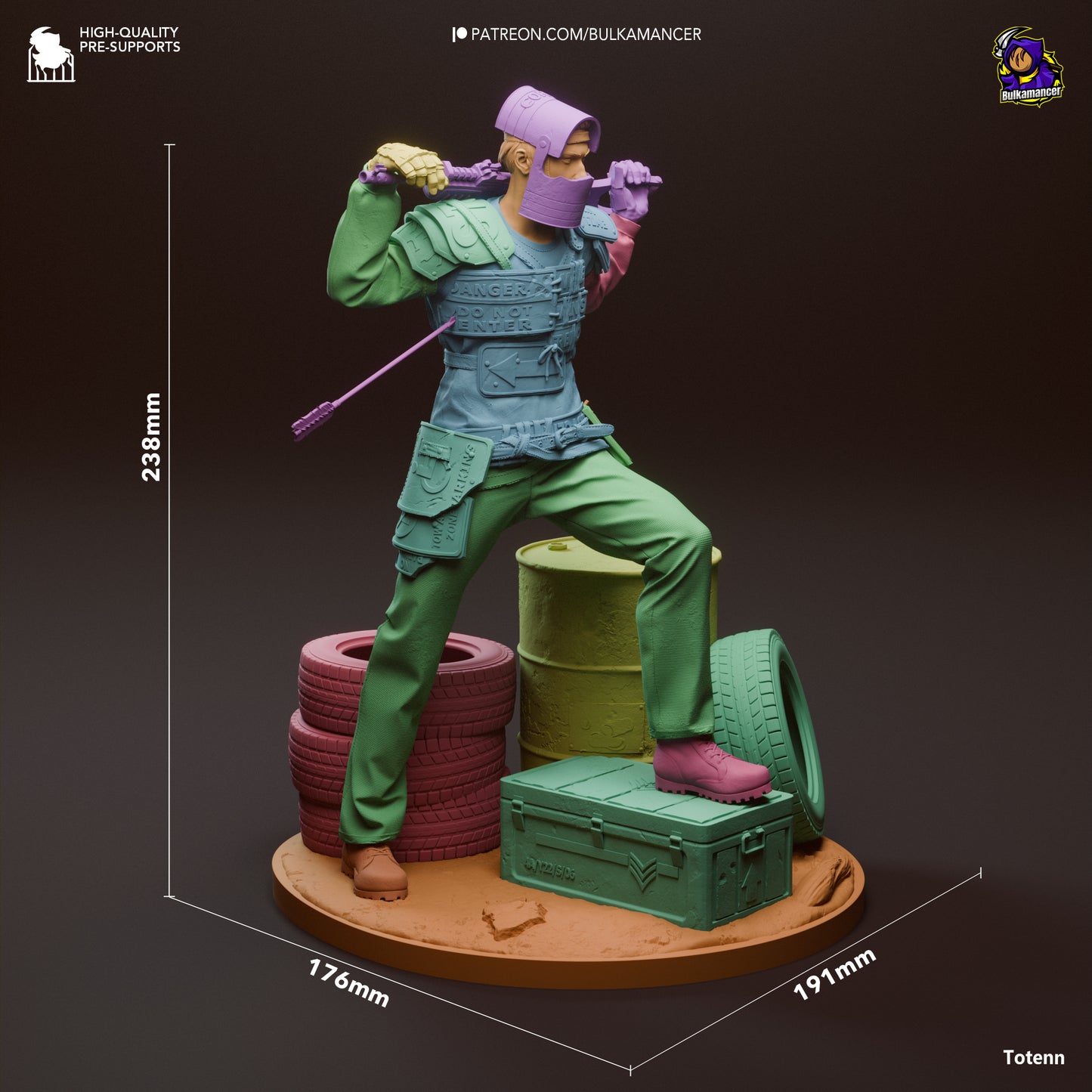 Survivor | 9.5-Inch Resin Model Kit | DIY Rust Post-Apocalyptic Scavenger